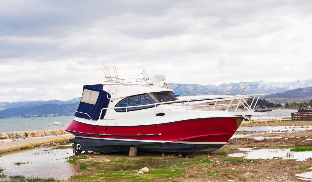 boat on the ground 