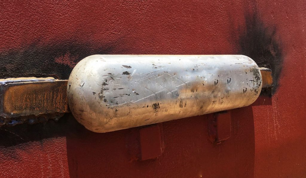 zinc anodes anticorrosion on ship hull 